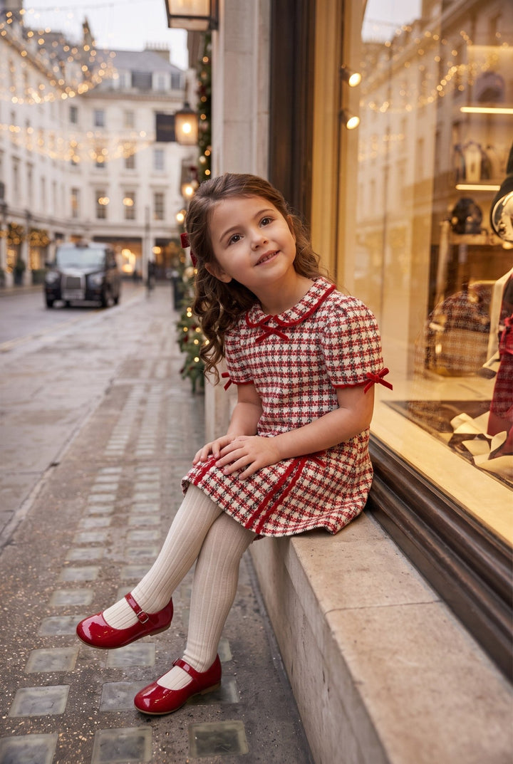 Chic by Deolinda "Ruby" Red Houndstooth Dress - Millie and John