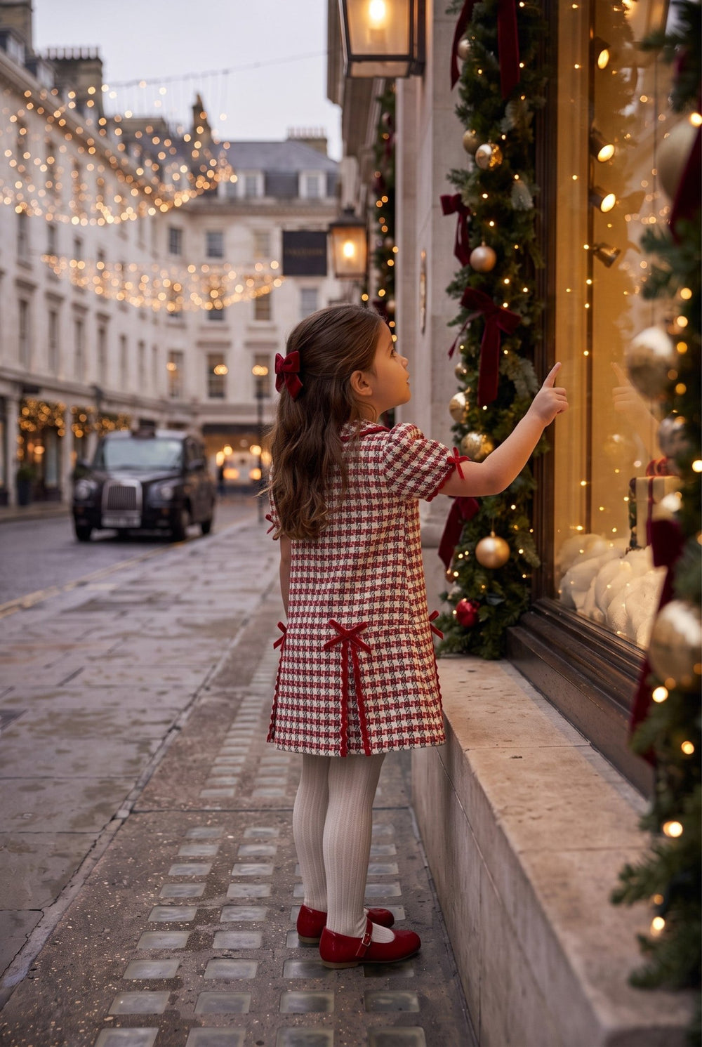 Chic by Deolinda "Ruby" Red Houndstooth Dress - Millie and John