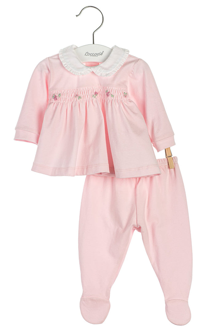 Coccodè "Alara" Pink Embroidered Top & Leggings - Millie and John