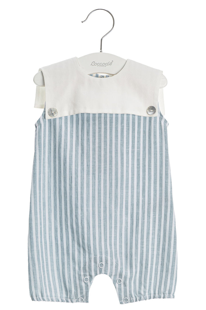 Coccodè "Bernard" Linen Stripe Sailor Romper - Millie and John