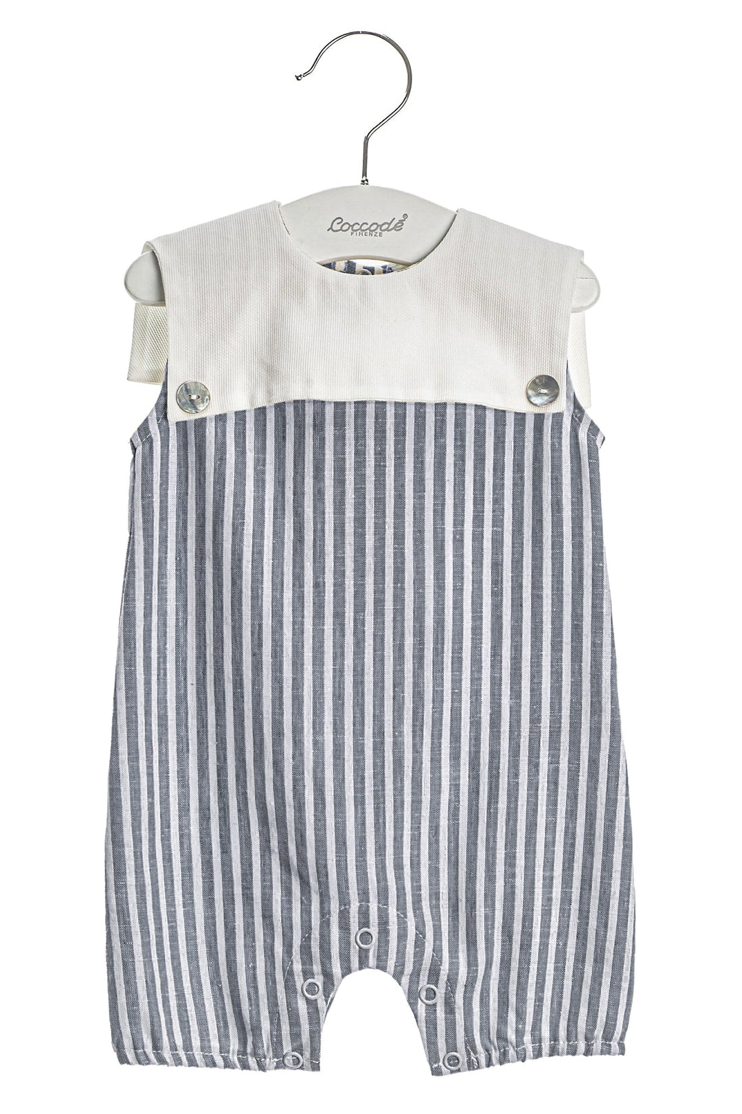 Coccodè "Bernard" Linen Stripe Sailor Romper - Millie and John