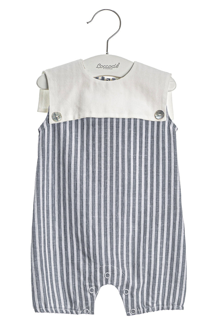 Coccodè "Bernard" Linen Stripe Sailor Romper - Millie and John