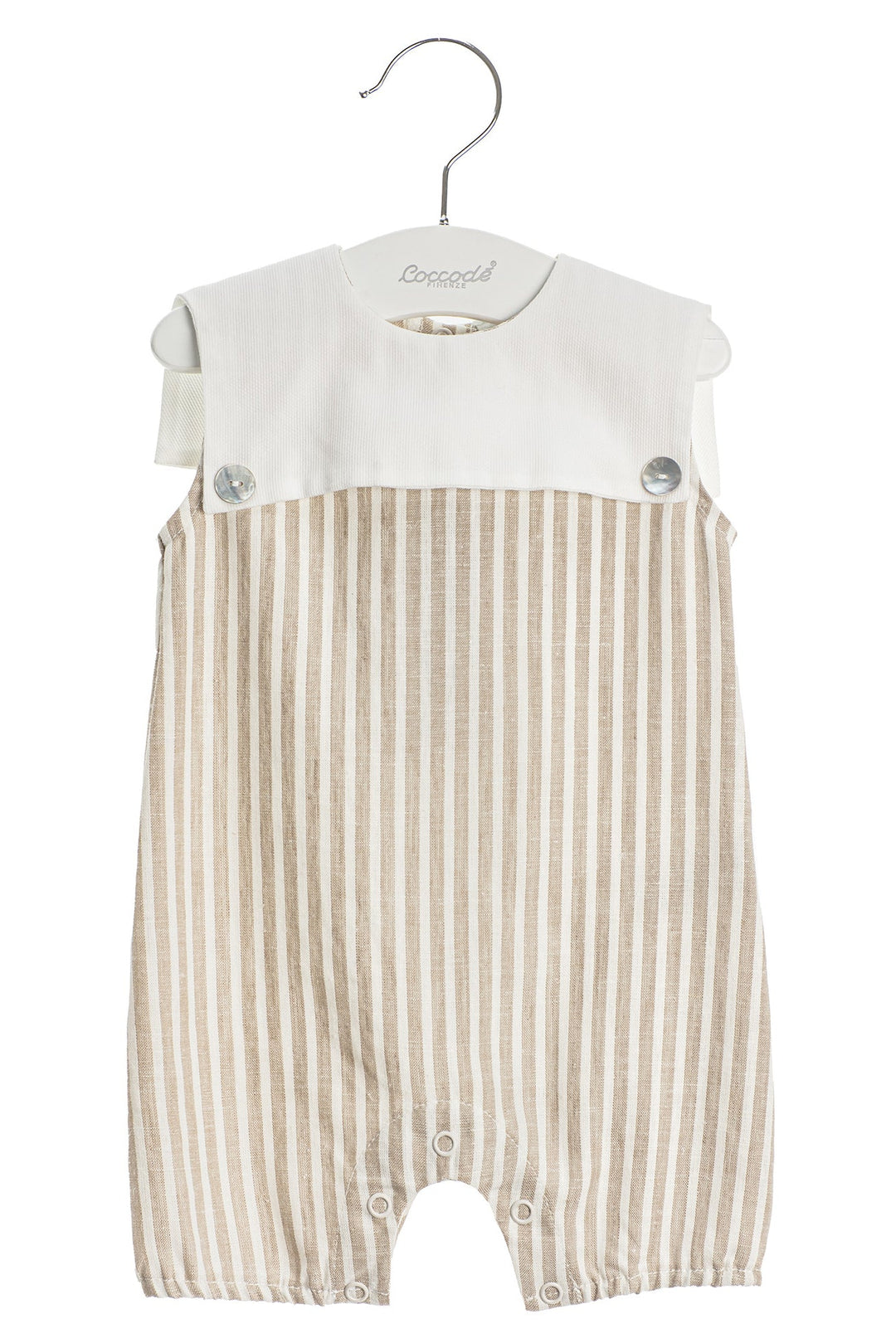 Coccodè "Bernard" Linen Stripe Sailor Romper - Millie and John