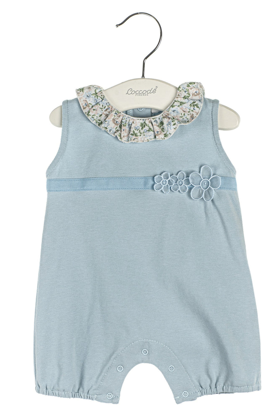 Coccodè "Camille" Powder Blue Floral Romper - Millie and John