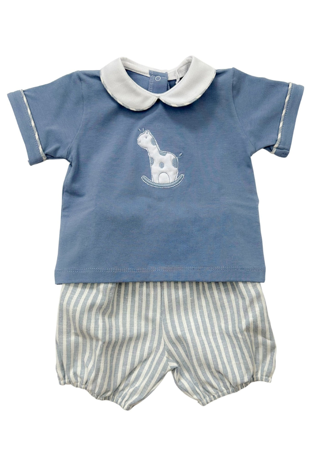 Coccodè "Norbert" Striped Giraffe Top & Jam Pants - Millie and John