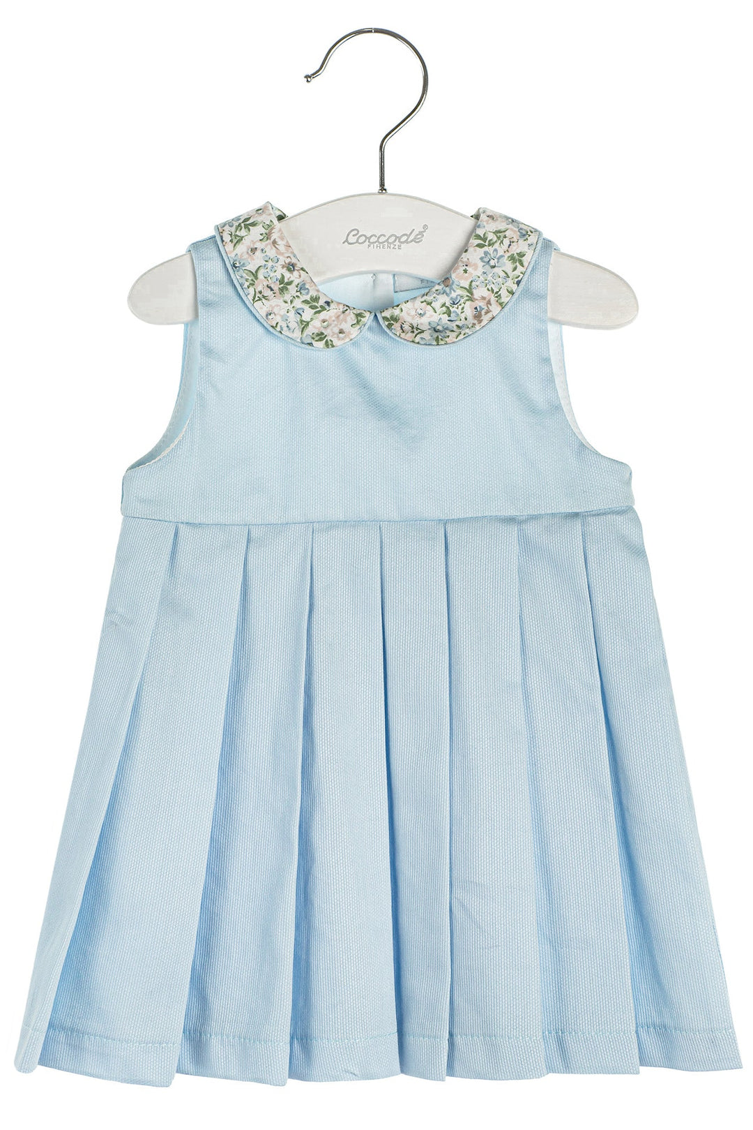 Coccodè "Rosaline" Powder Blue Floral Pleated Dress - Millie and John