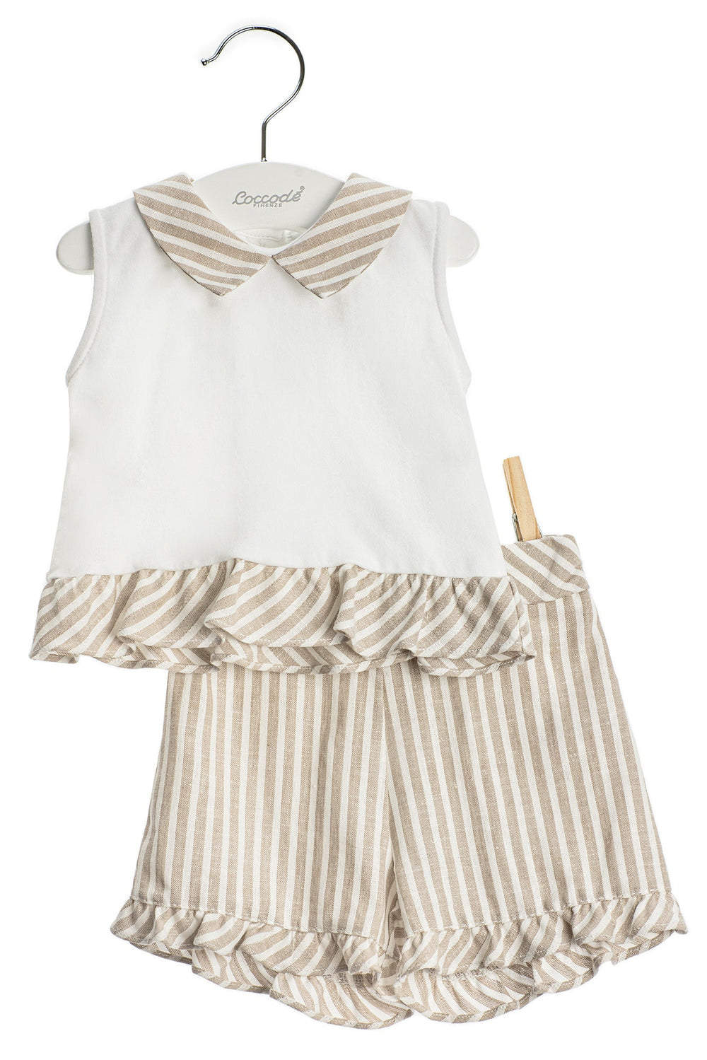 Coccodè "Tabitha" Linen Stripe Blouse & Shorts - Millie and John