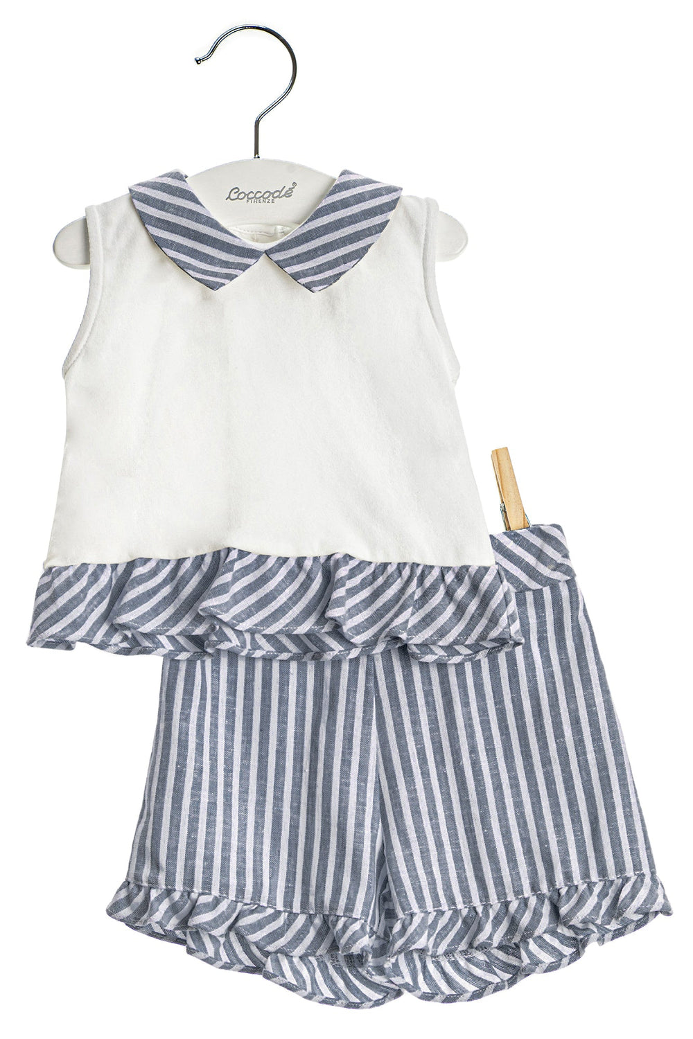 Coccodè "Tabitha" Linen Stripe Blouse & Shorts - Millie and John