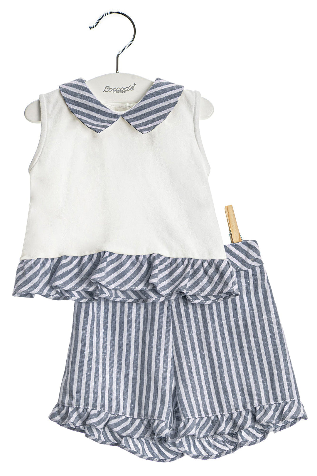 Coccodè "Tabitha" Linen Stripe Blouse & Shorts - Millie and John