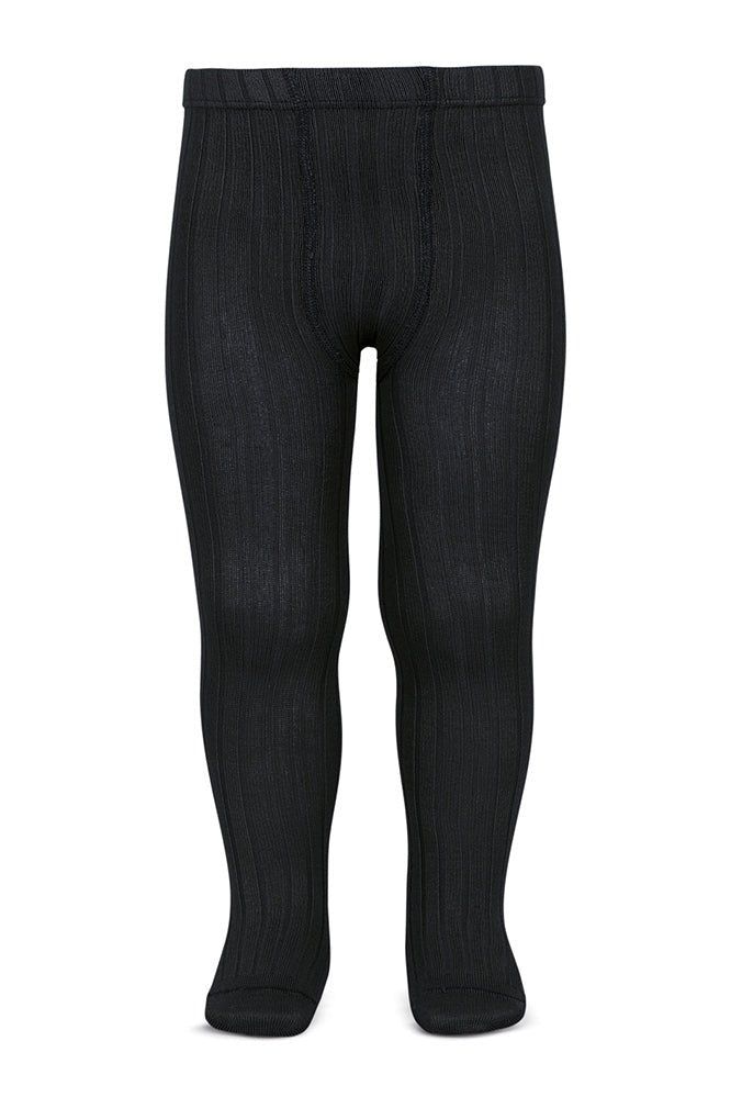 Condor Black Ribbed Tights - Millie and John