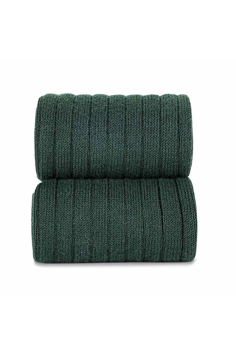 Condor Bottle Green Wide Ribbed Knee High Socks - Millie and John