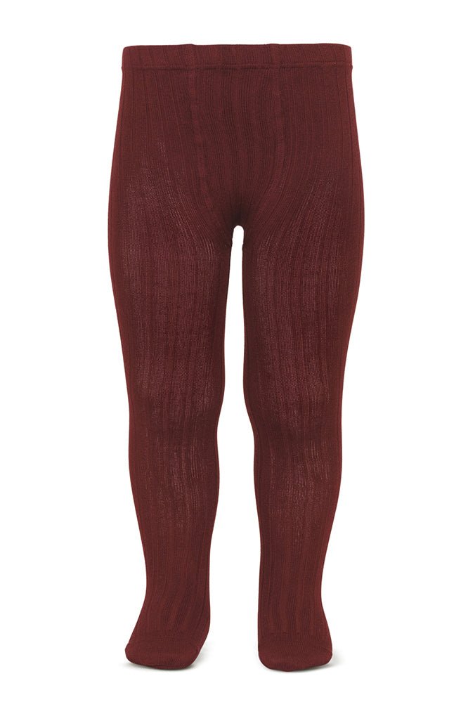 Condor Garnet Ribbed Tights - Millie and John