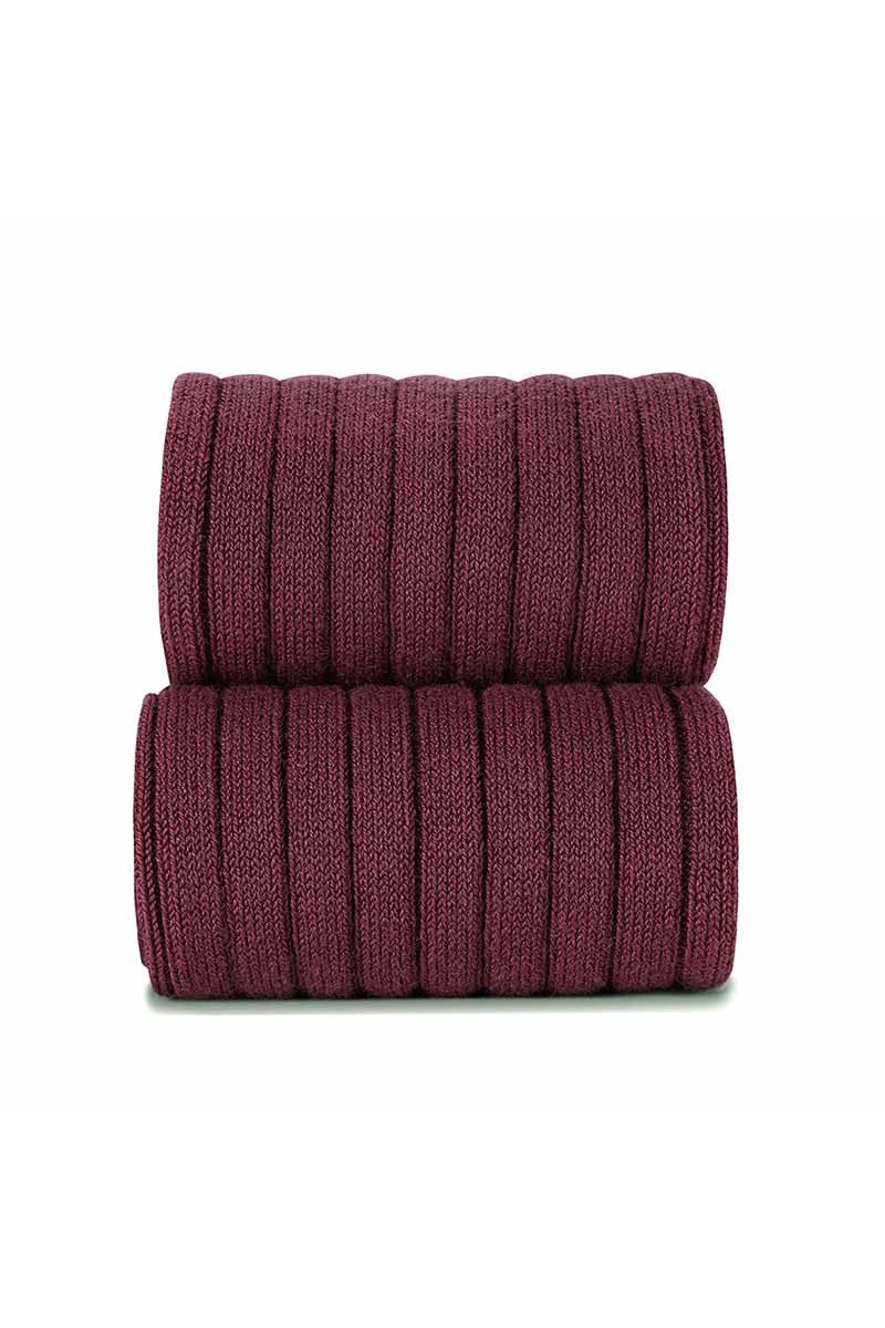 Condor Garnet Wide Ribbed Knee High Socks - Millie and John