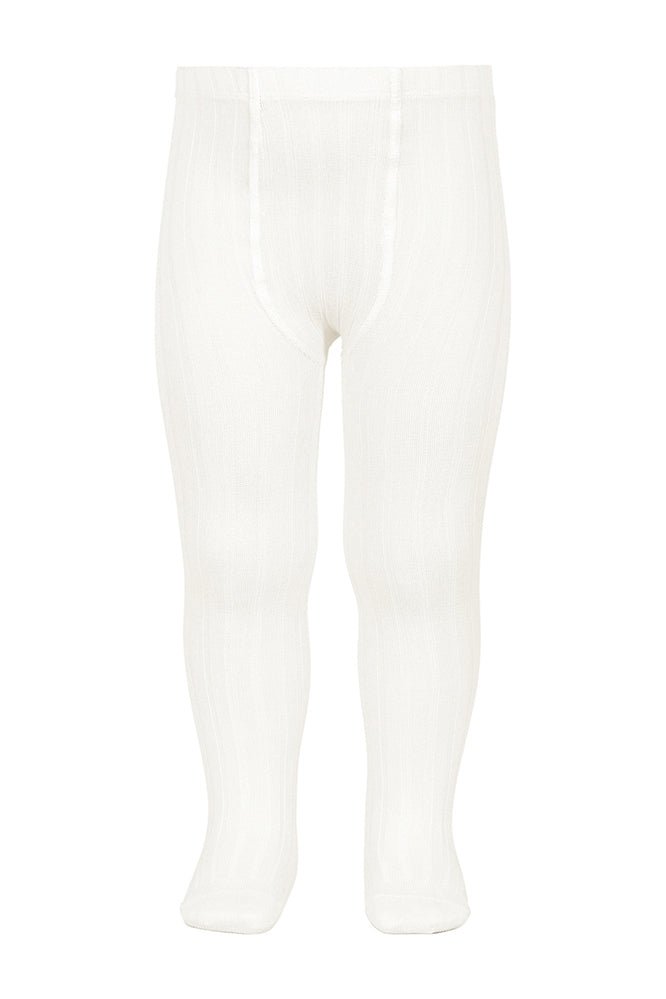 Condor Ivory Ribbed Tights - Millie and John