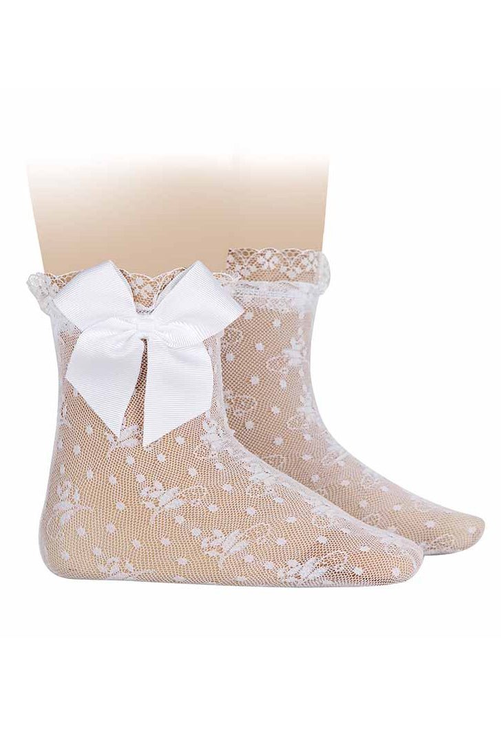 Condor Lace Bow Ankle Socks - Millie and John