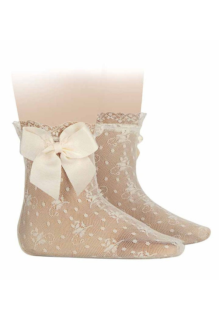 Condor Lace Bow Ankle Socks - Millie and John