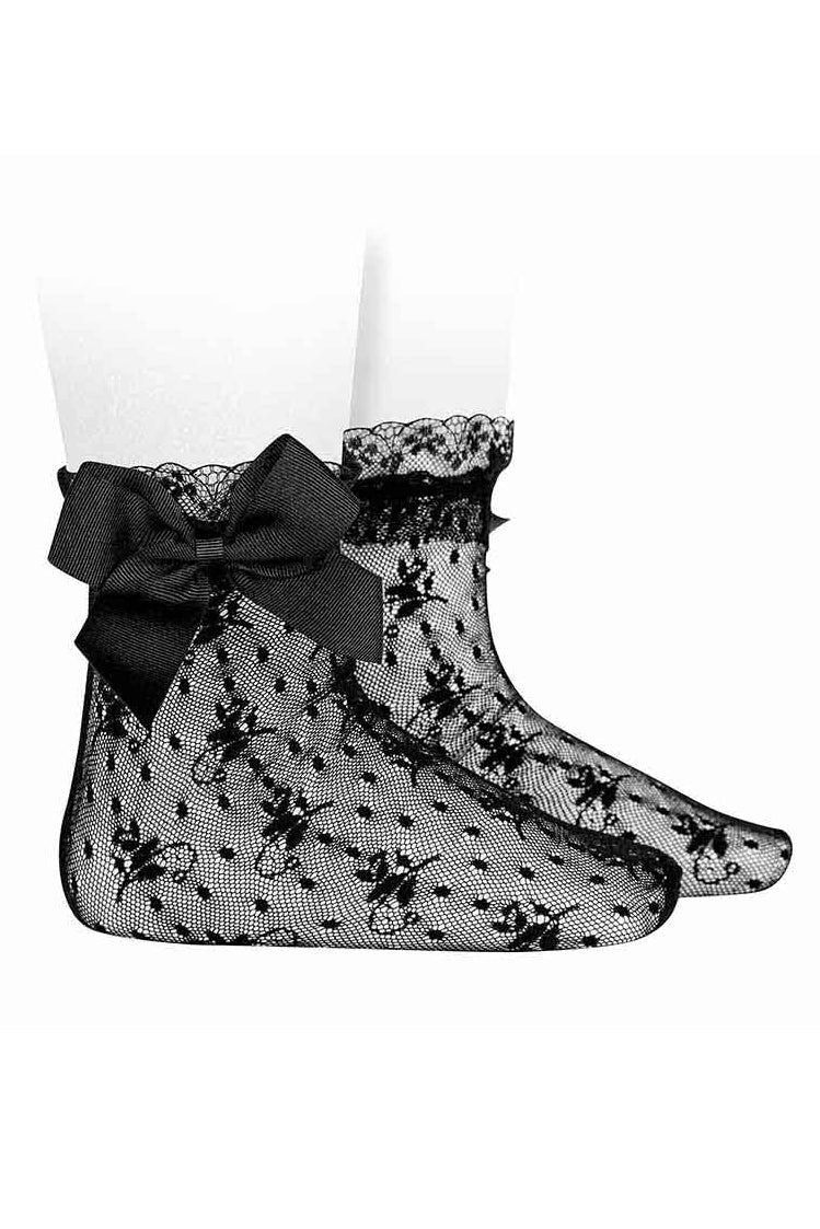Condor Lace Bow Ankle Socks - Millie and John