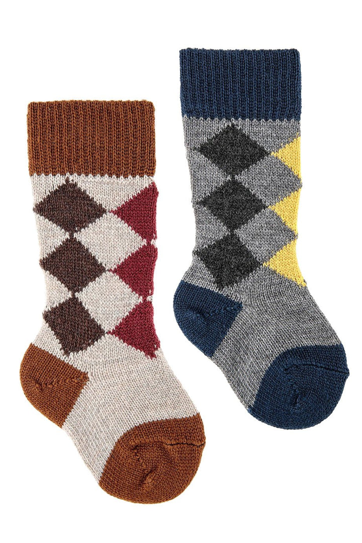 Condor Merino Wool Diamond Socks - Millie and John