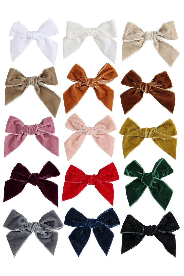 Condor Velvet Bow Hair Clip - Millie and John