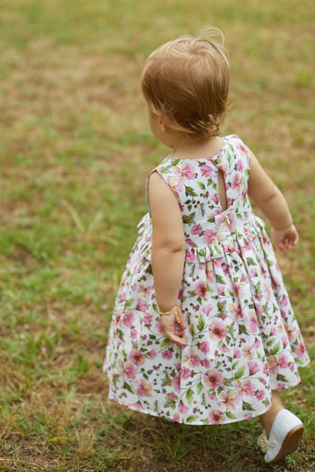 Deolinda "Ada" Dusky Pink Floral Dress - Millie and John