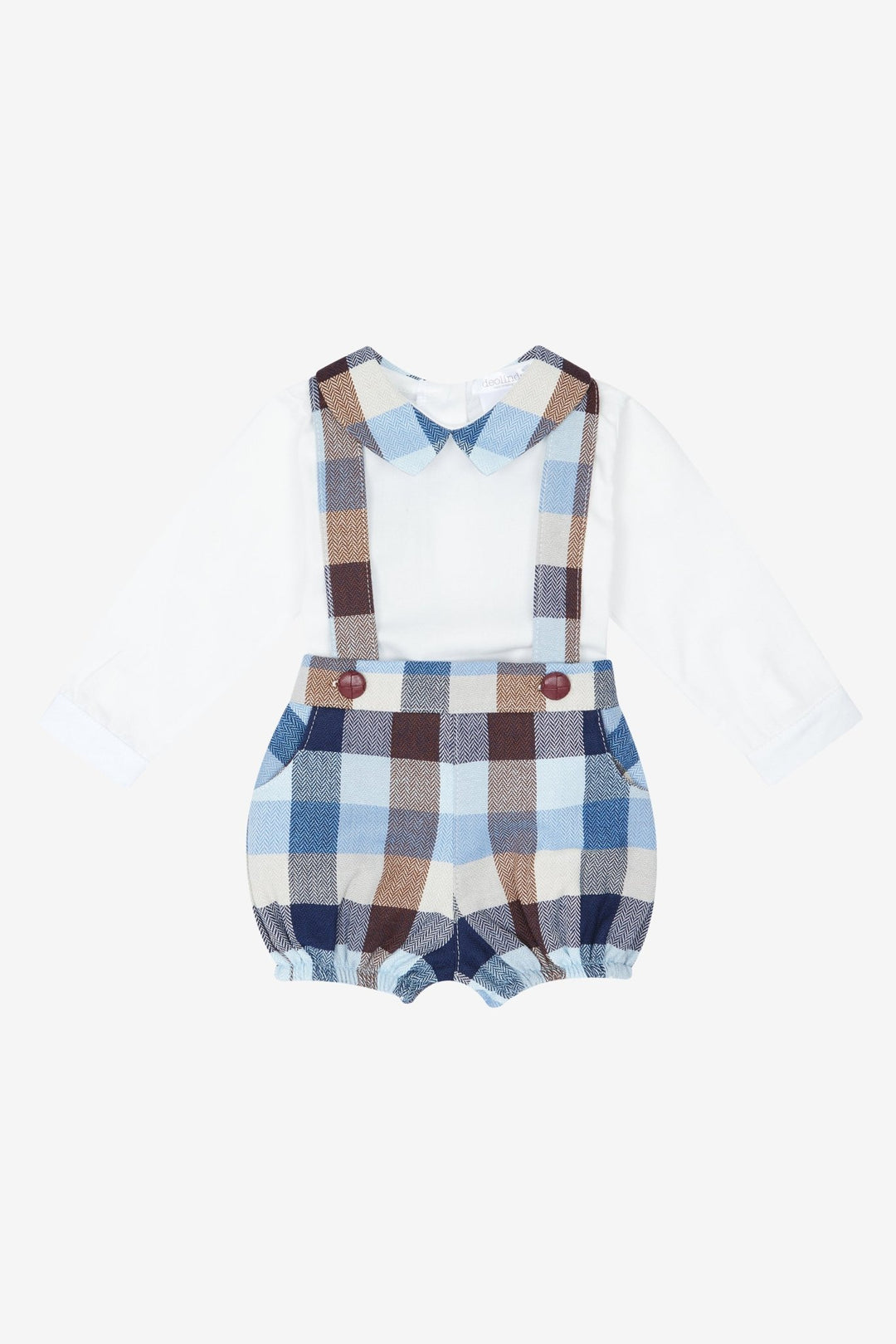 Deolinda "Alistair" Shirt & Blue & Brown Heritage Check Jam Pants - Millie and John