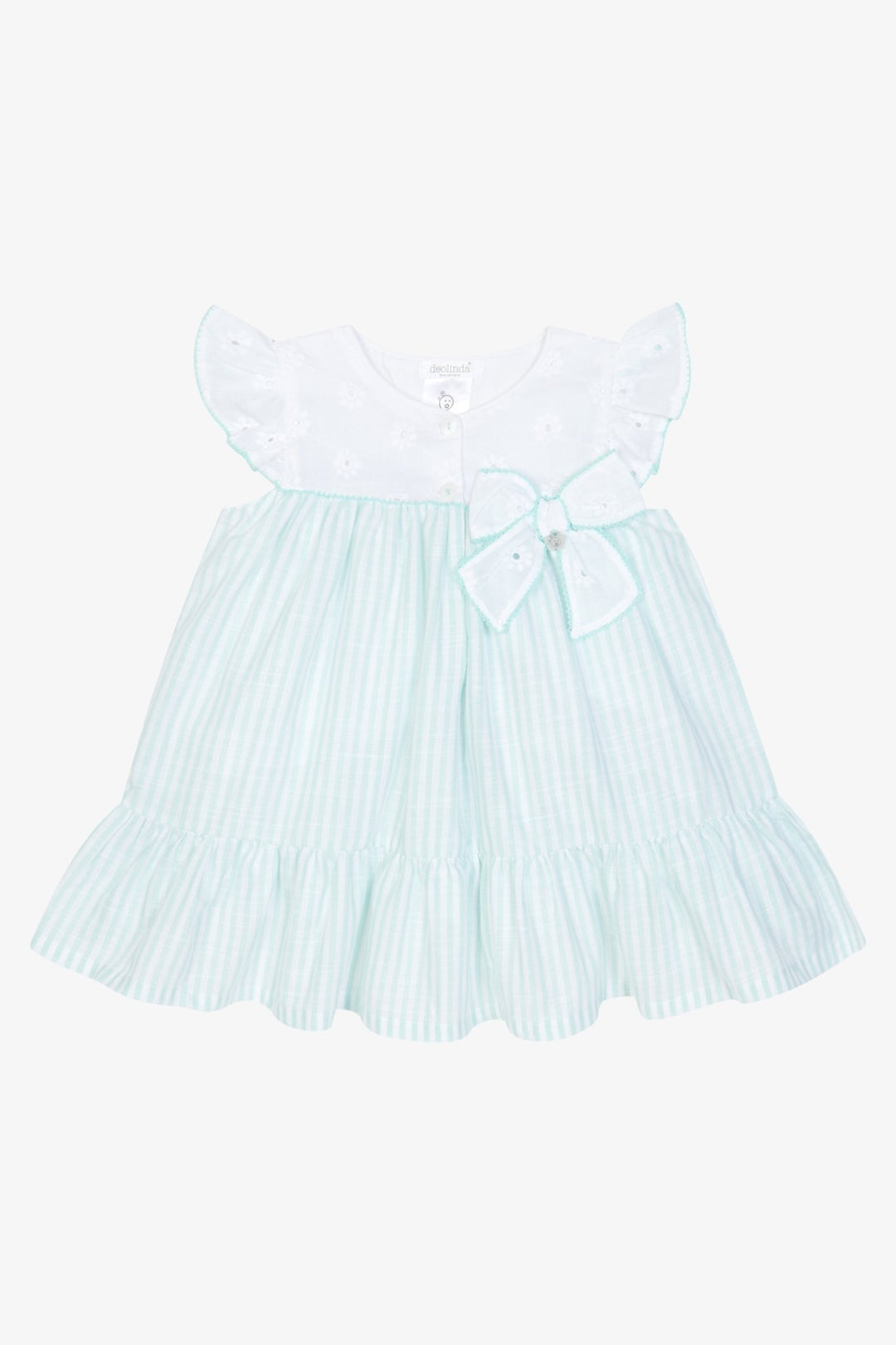 Deolinda "Amelie" Mint Green Stripe Dress - Millie and John