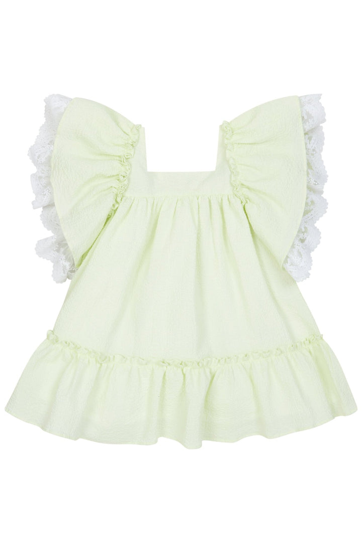 Deolinda "Athena" Pale Green Lace Dress - Millie and John
