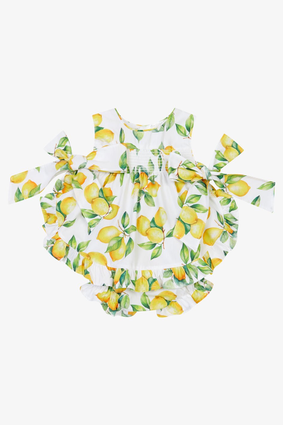 Deolinda "Bella" Lemon Print Dress & Bloomers - Millie and John