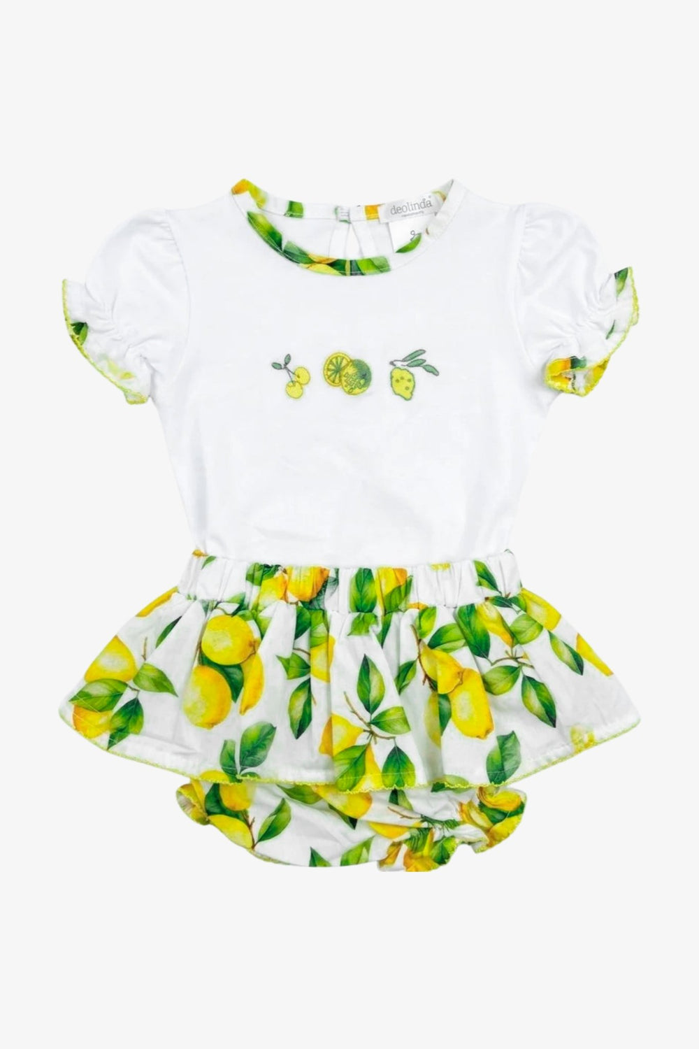Deolinda "Capri" Lemon Print Top & Bloomers - Millie and John