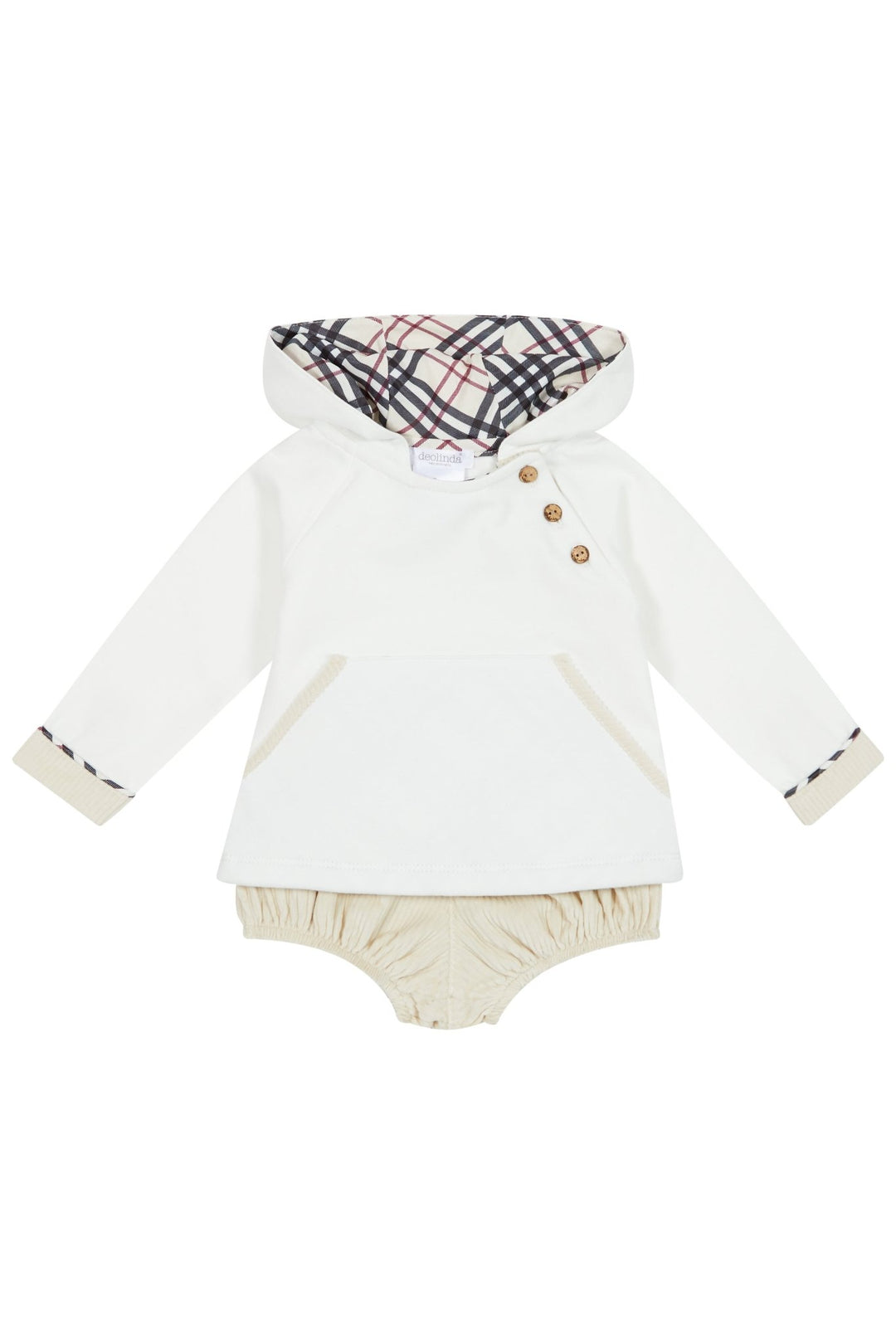 Deolinda "Christian" Ivory Hoodie & Sand Cord Jam Pants - Millie and John