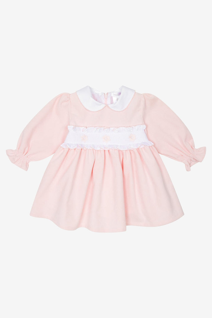 Deolinda "Elodie" Blush Pink Smocked Cord Dress - Millie and John