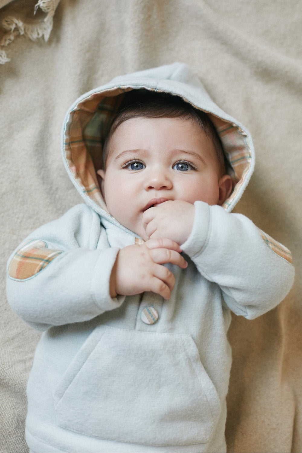 Deolinda "Finlay" Sage Green Tartan Hooded Tracksuit - Millie and John