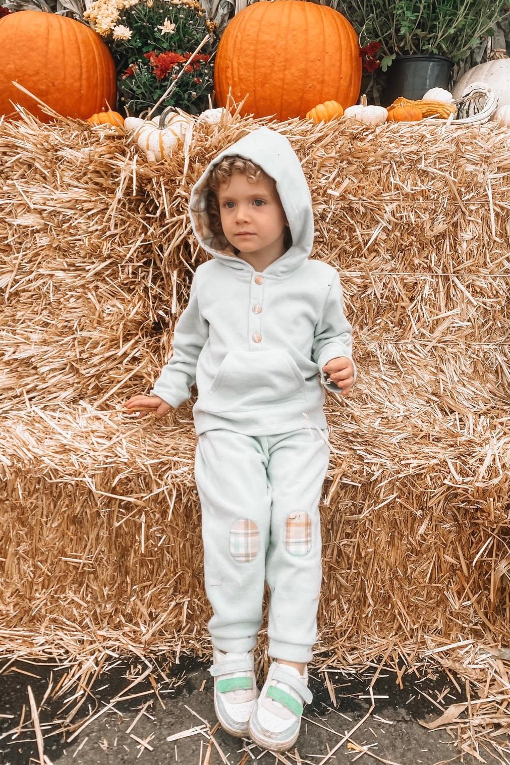 Deolinda "Finlay" Sage Green Tartan Hooded Tracksuit - Millie and John