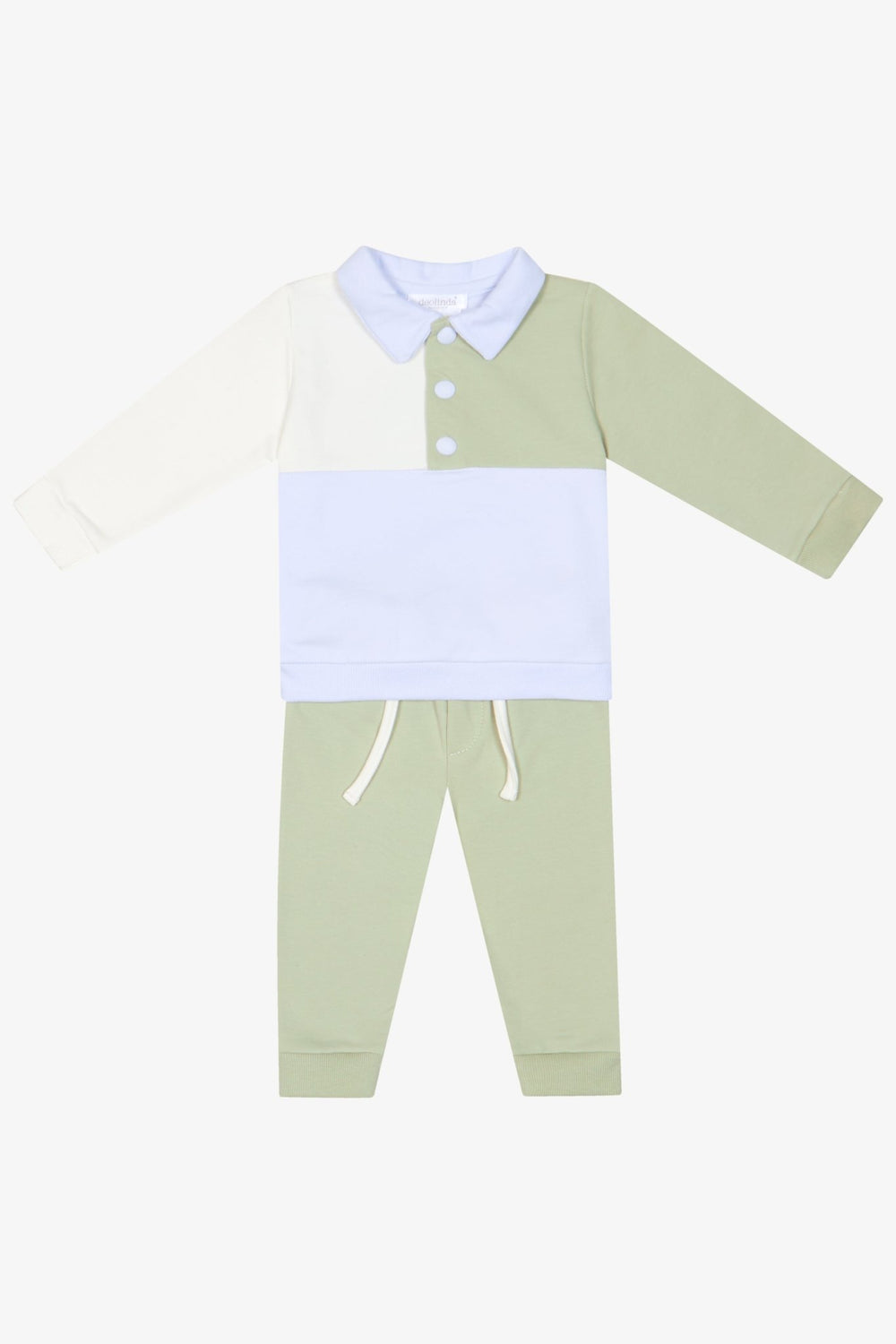 Deolinda "Luca" Sage Green Polo Shirt & Trousers - Millie and John