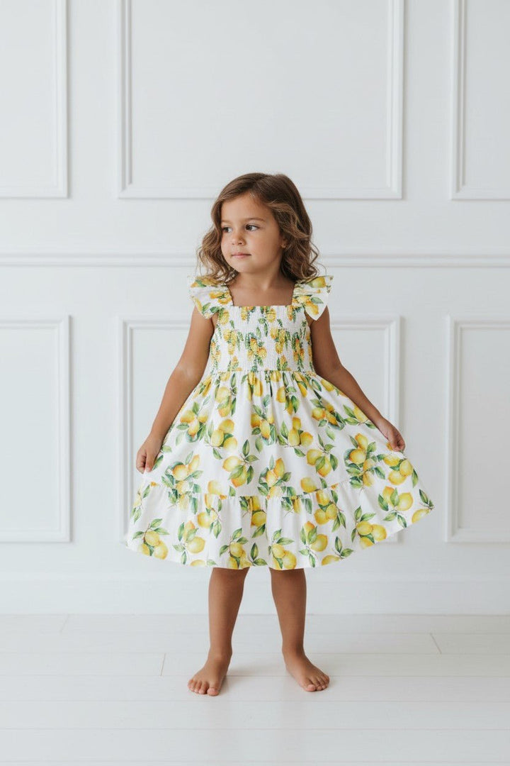 Deolinda "Lucia" Lemon Print Dress - Millie and John