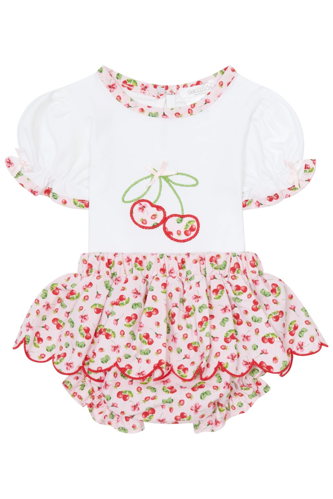Deolinda "Lulu" Pink Cherry Top & Bloomers - Millie and John