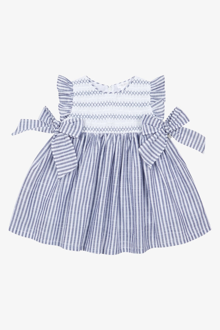 Deolinda "Margot" Navy Stripe Smocked Dress - Millie and John