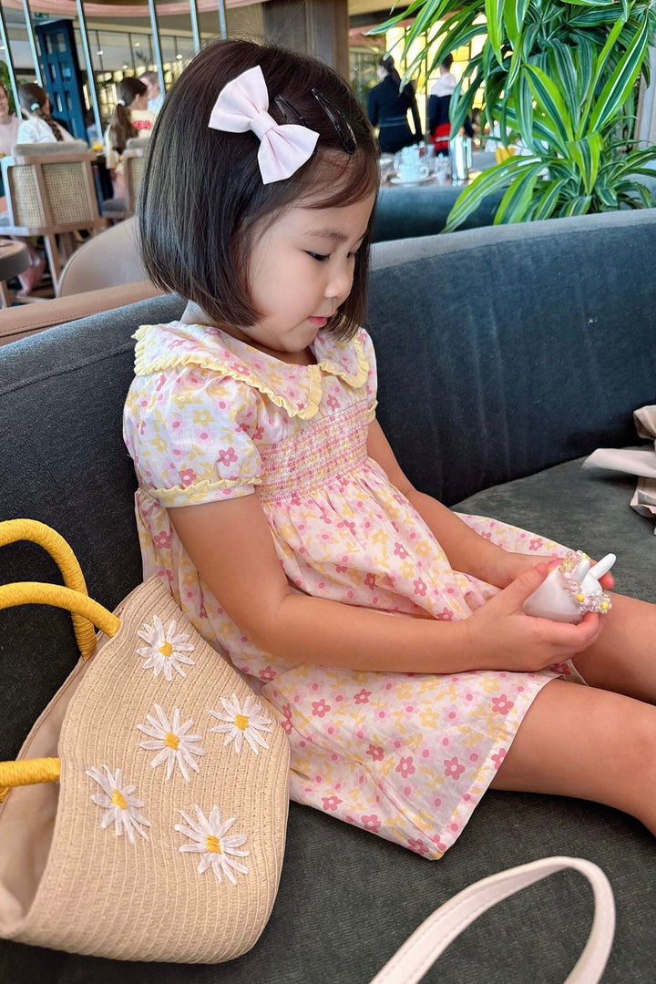 Deolinda "Mirabel" Lemon & Pink Floral Dress - Millie and John