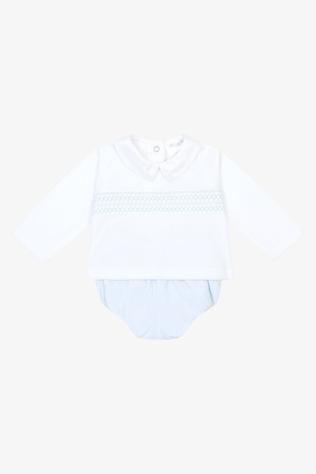 Deolinda "Noah" Blue Velour Smocked Top & Jam Pants - Millie and John