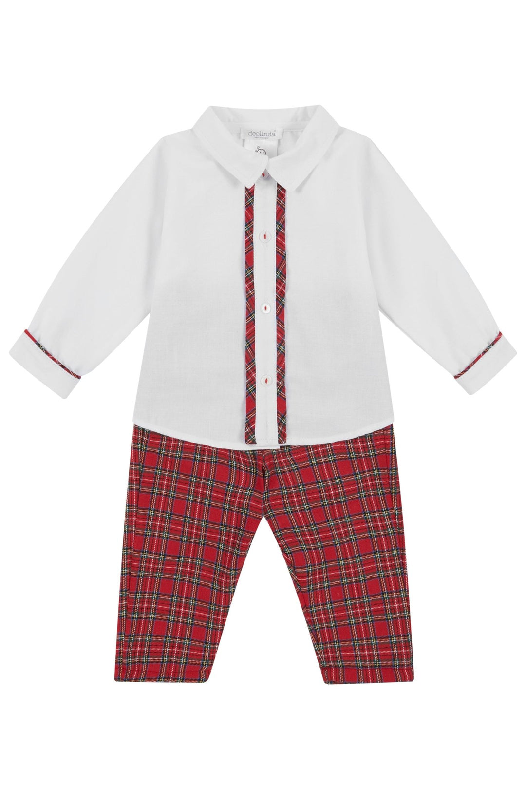 Deolinda "Oakley" Red Tartan Shirt & Trousers - Millie and John