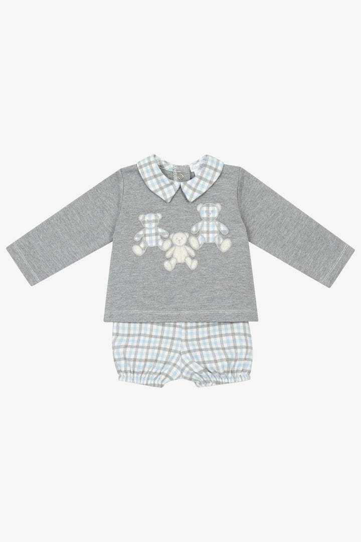 Deolinda "Oscar" Grey &amp; Blue Check Top &amp; Jam Pants - Millie and John