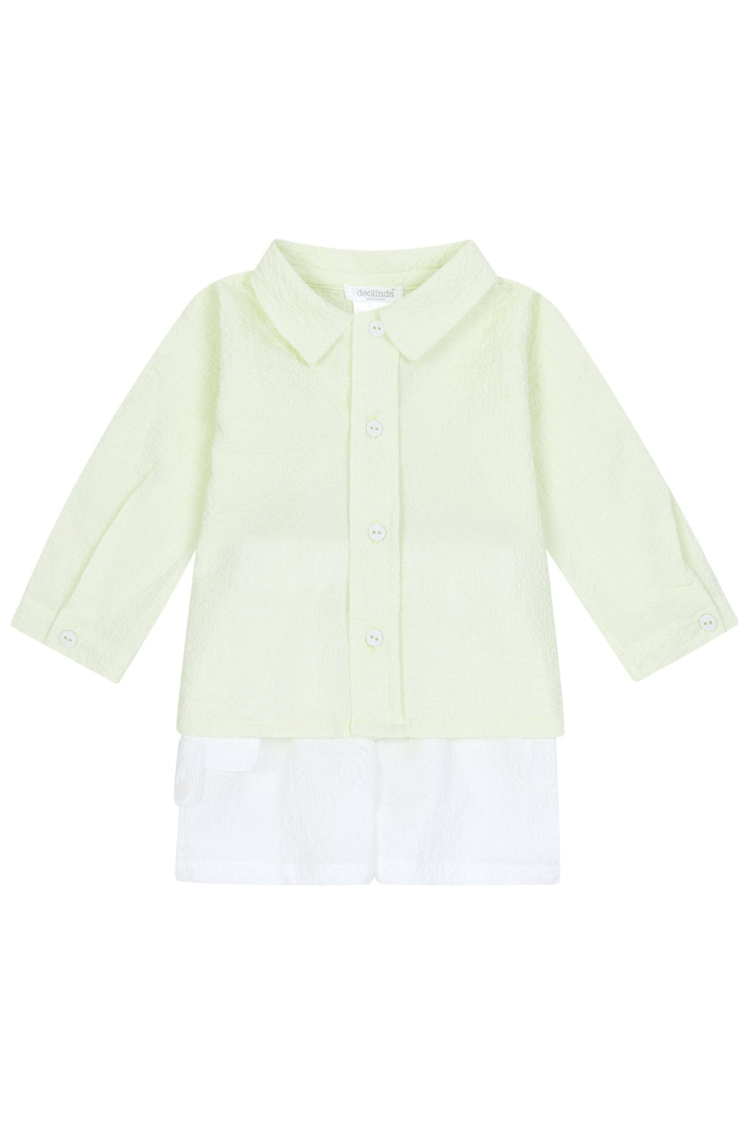 Deolinda "Oscar" Pale Green Shirt & Shorts - Millie and John