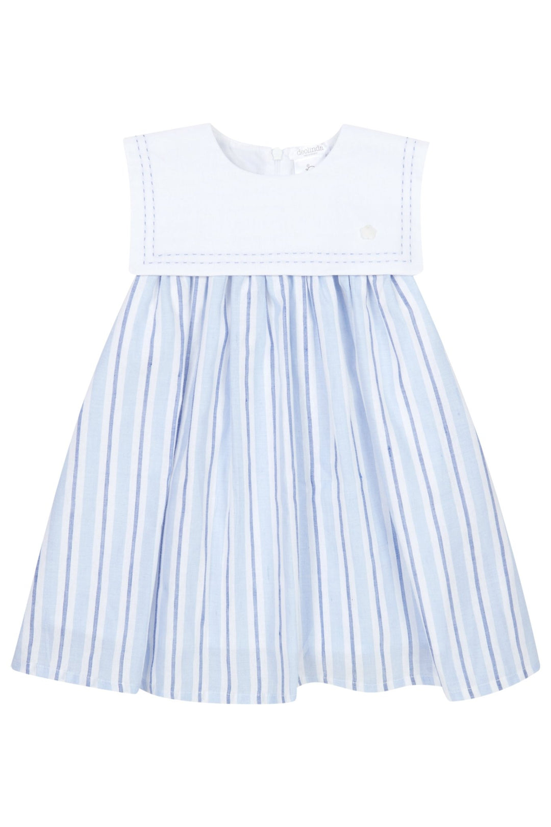 Deolinda "Penelope" Blue Striped Sailor Dress - Millie and John