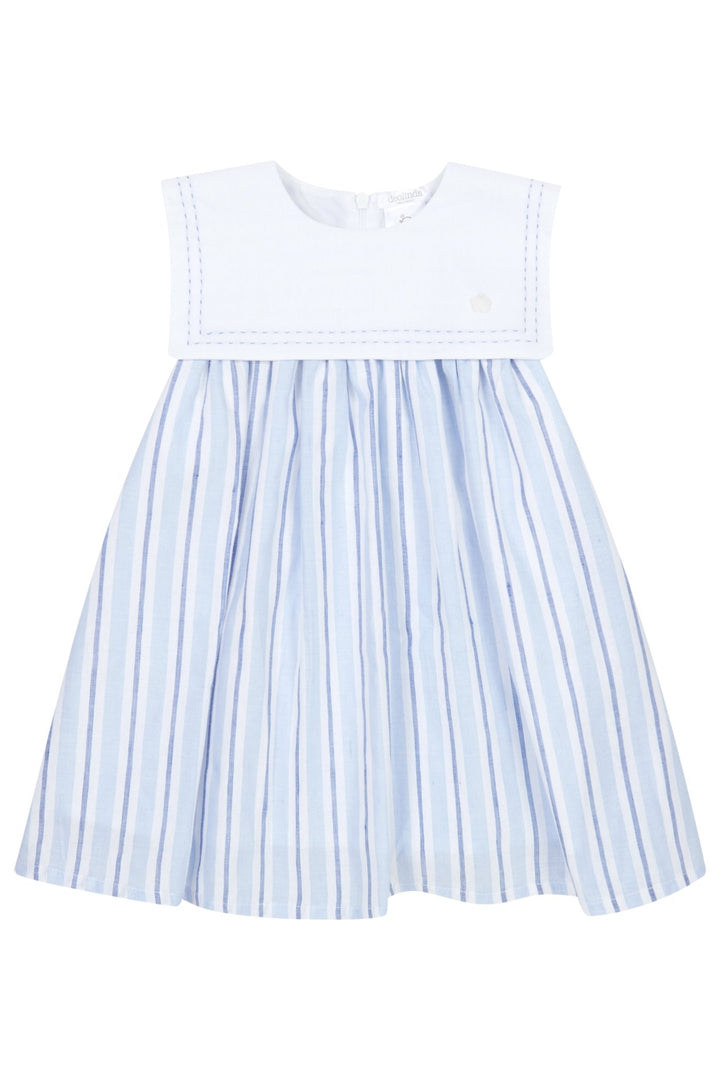Deolinda "Penelope" Blue Striped Sailor Dress - Millie and John