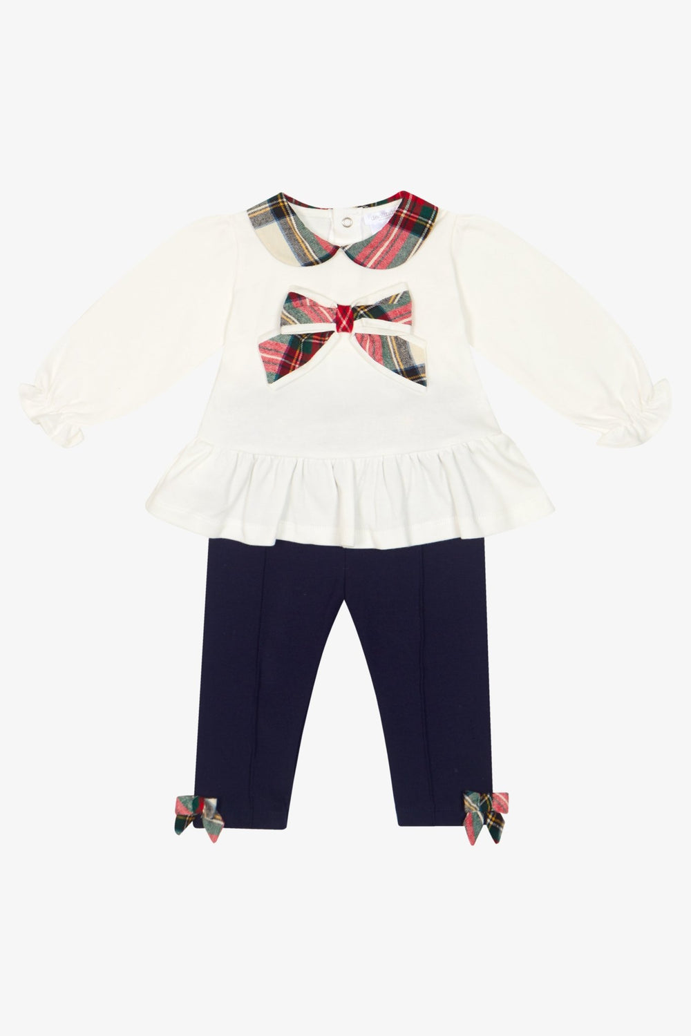 Deolinda PREORDER "Mia" Red Tartan Bow Top & Leggings - Millie and John