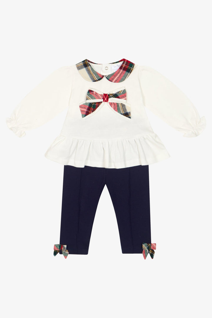 Deolinda PREORDER "Mia" Red Tartan Bow Top &amp; Leggings - Millie and John