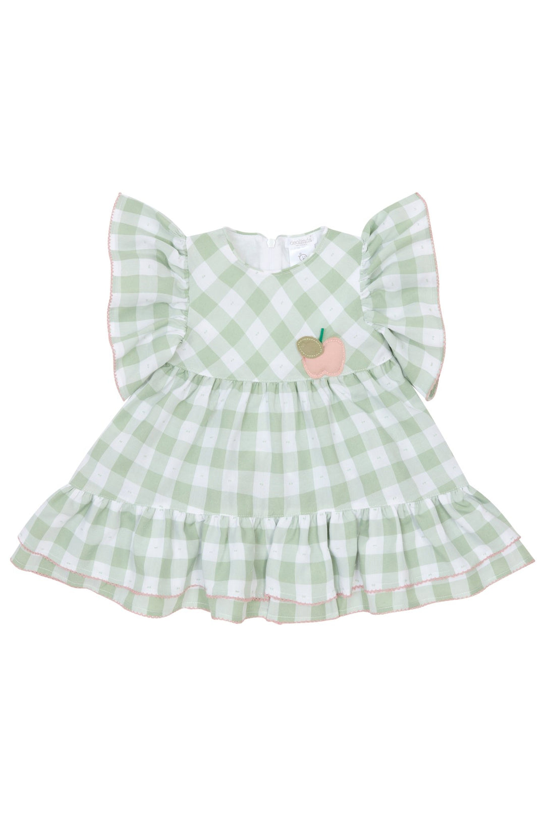 Deolinda "Rosie" Sage Green Gingham Dress - Millie and John