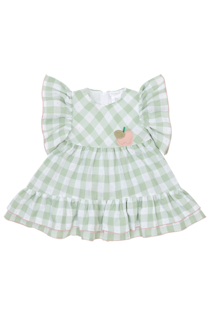 Deolinda "Rosie" Sage Green Gingham Dress - Millie and John