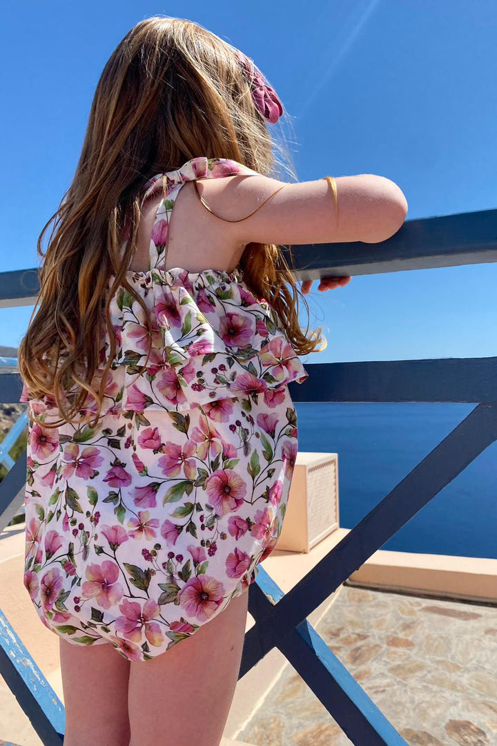 Deolinda "Sadie" Dusky Pink Floral Shortie - Millie and John