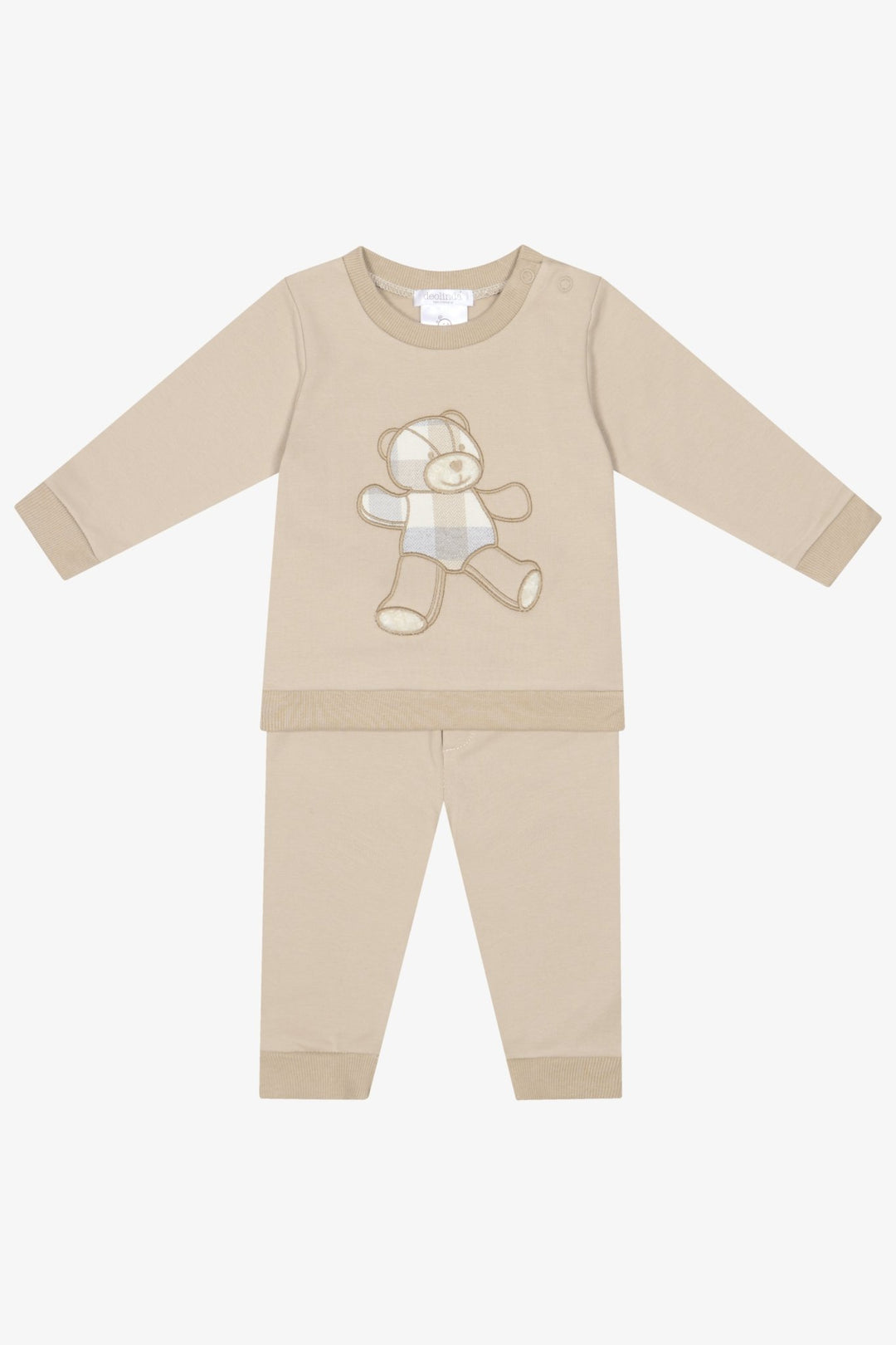 Deolinda "Theo" Beige Bear Top & Trousers - Millie and John